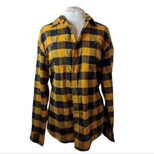 🔖Wind River szXL classic fit mustard gold buffalo plaid button shirt EUC